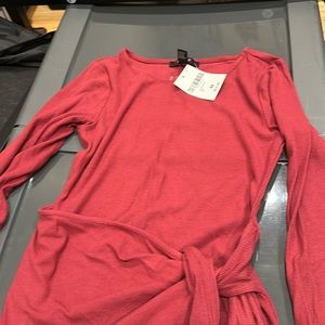 Maroon wrap mini dress